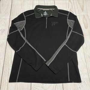 Kuhl Kashmir’s long sleeve 1/4 zip sweater black and gray Medium